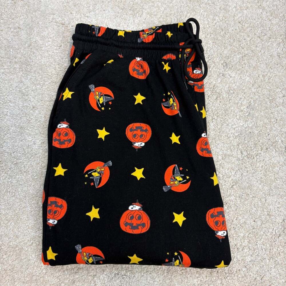 NWOT Peanuts Snoopy Woodstock Halloween Print Lounge/PJ Jogger Pants Size XL